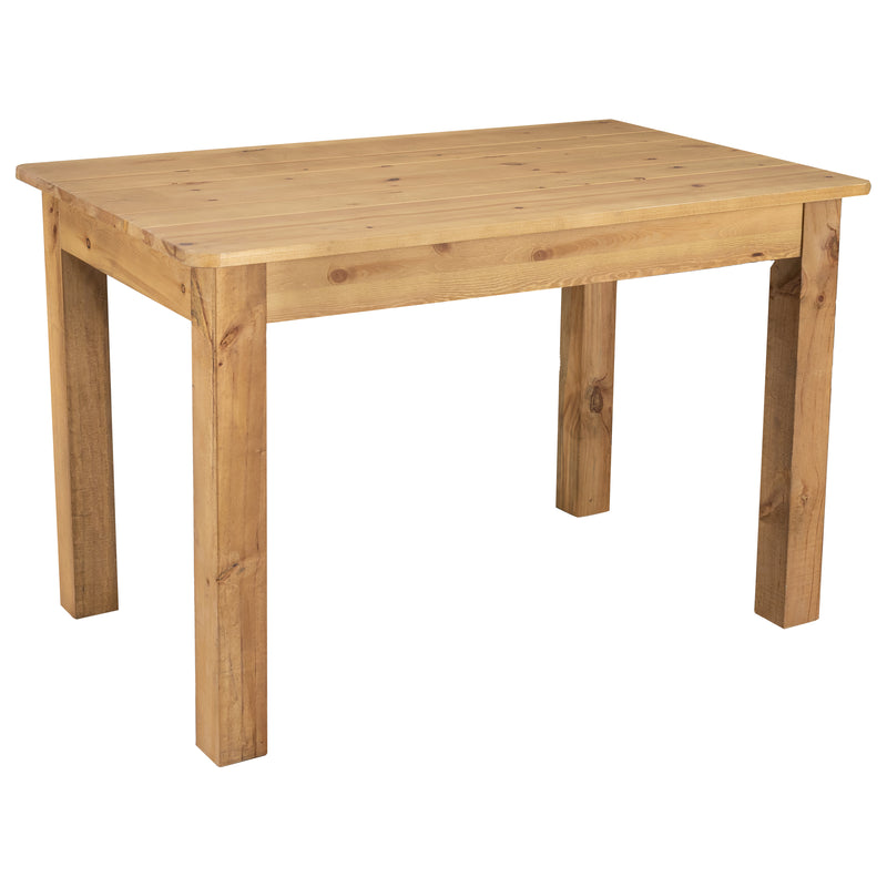 Jessamine 46" x 30" Rectangular Solid Pine Farm Dining Table