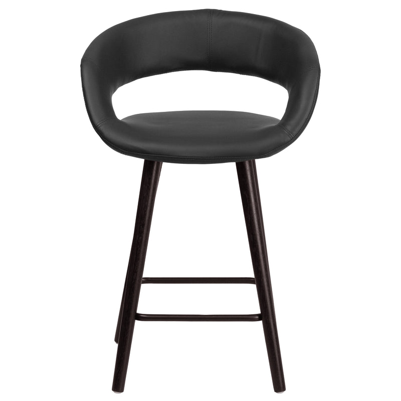 Plath 24 Inch Ultramodern Bar Counter Stool With Upholstered Seat