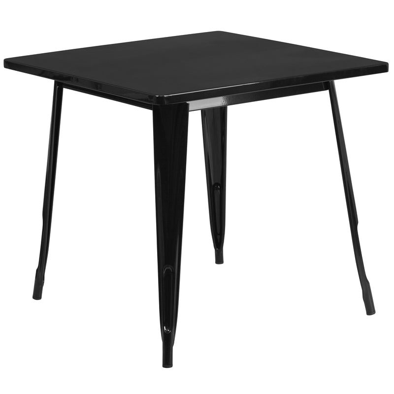 Nash 31.5" Square Metal Table for Indoor and Outdoor Use
