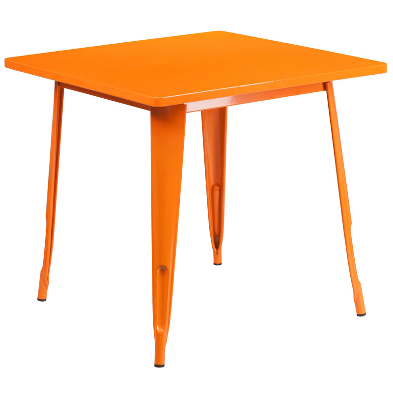 Nash 31.5" Square Metal Table for Indoor and Outdoor Use