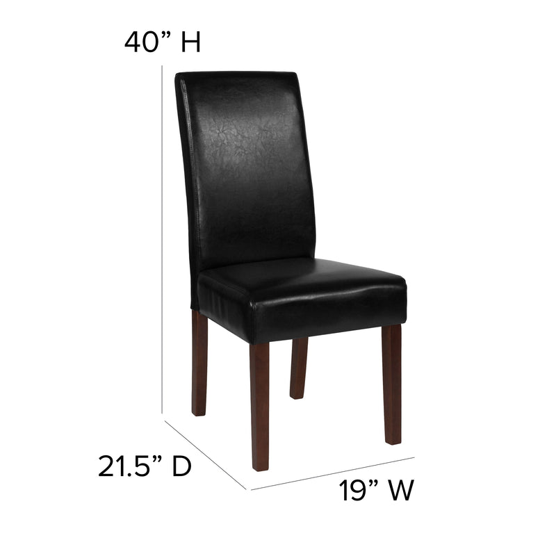 Ellison Mid-Century Panel Back Parsons Accent Dining Chair