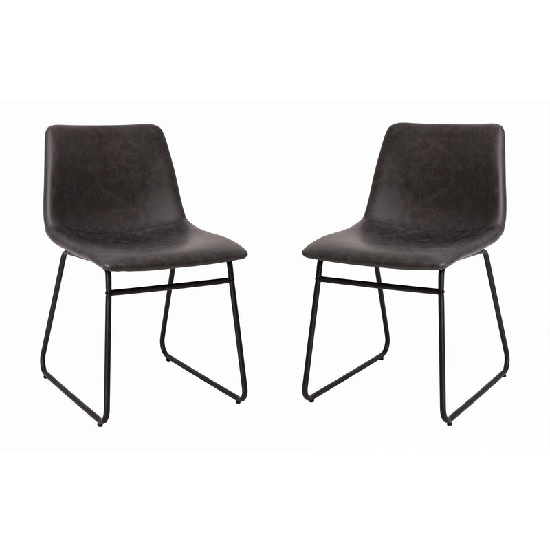 Carrollton 18 inch Faux Leather Bucket Seat Dining Chairs, Set of 2