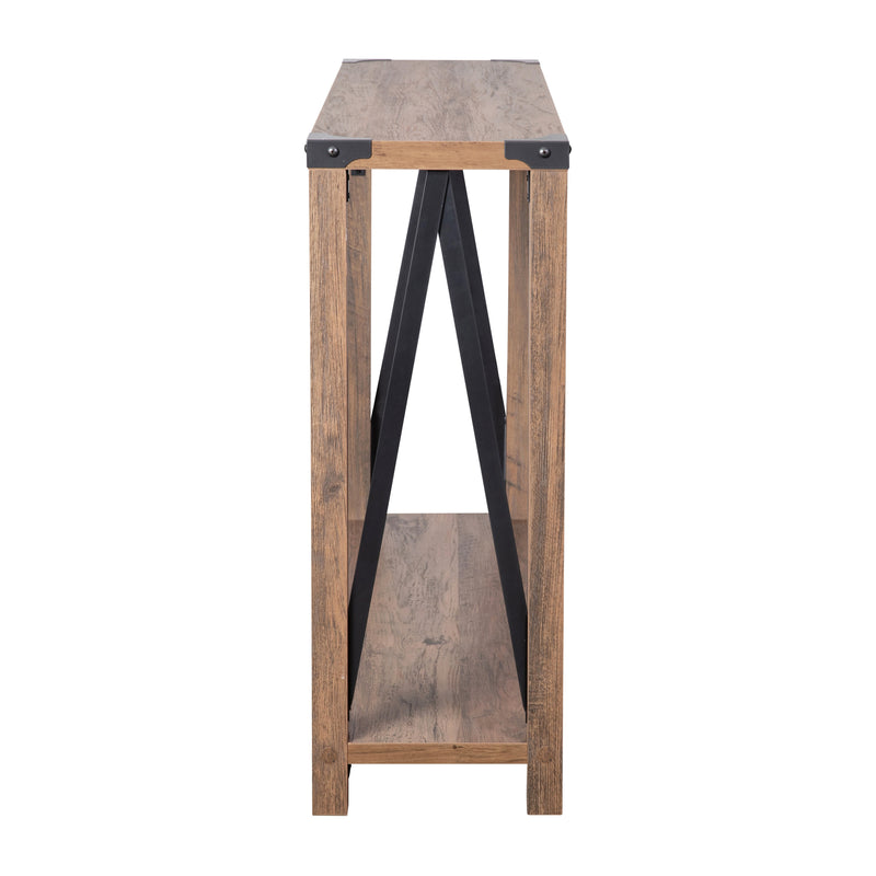 Green River Modern Farmhouse Engineered Wood Entryway Table and Powder Coated Steel Accents