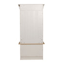 Whitman Hallway Tree with Bench Seating, 3 Single Coat Hooks and Lower Storage with Adjustable Shelves