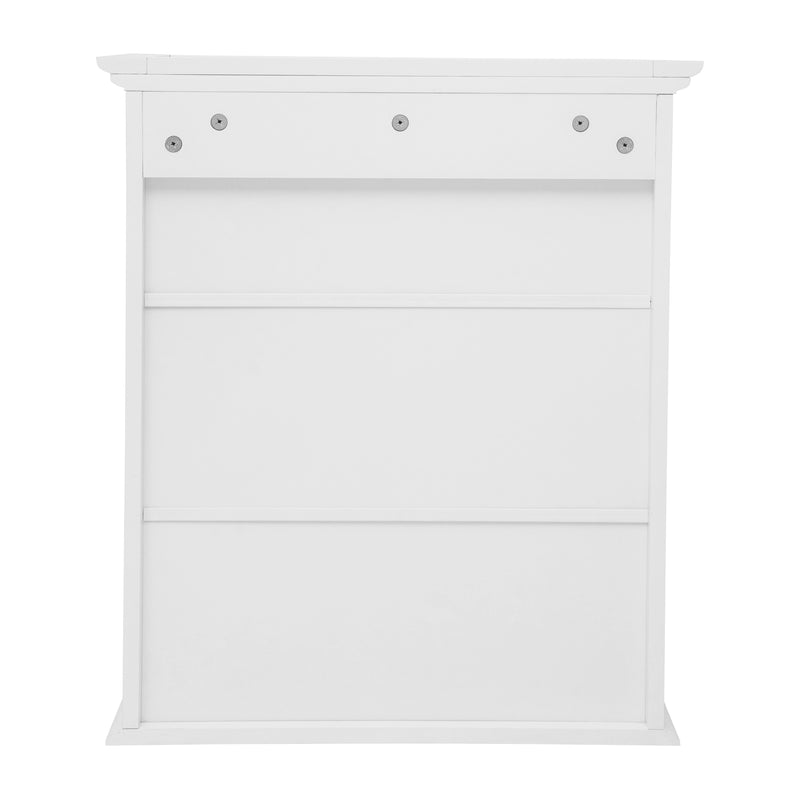 Delilah Wall Mounted Bathroom Medicine Cabinet with Adjustable Cabinet Shelf, Lower Open Shelf, and 2 Magnetic Closure Doors