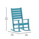 Fielder Contemporary Rocking Chair, All-Weather HDPE Indoor/Outdoor Rocker