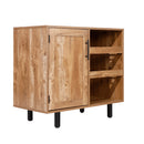 Aloise Bar and Sideboard with Storage Cabinet, Hanging Stemware Holders and Bottle Storage