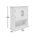 Vigo Wall Mounted Bathroom Medicine Cabinet with Adjustable Cabinet Shelf, Lower Open Shelf, and 2 Magnetic Closure Doors