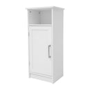 Vigo Bathroom Storage Cabinet with Adjustable Cabinet Shelf, Upper Open Shelf, and Magnetic Closure Door