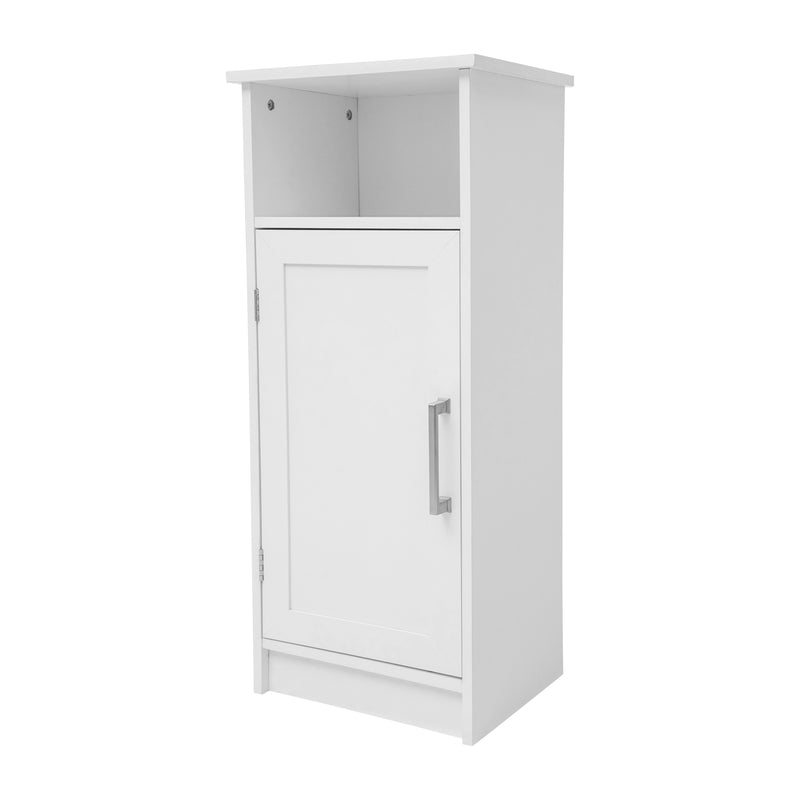 Vigo Bathroom Storage Cabinet with Adjustable Cabinet Shelf, Upper Open Shelf, and Magnetic Closure Door