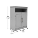 Vigo Bathroom Storage Cabinet with Adjustable Cabinet Shelf, Upper Open Shelf, and 2 Magnetic Closure Doors