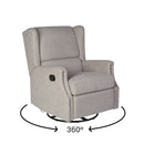 Abby 3-in-1 Wingback Manual Recliner Rocker Swivel Glider Chair