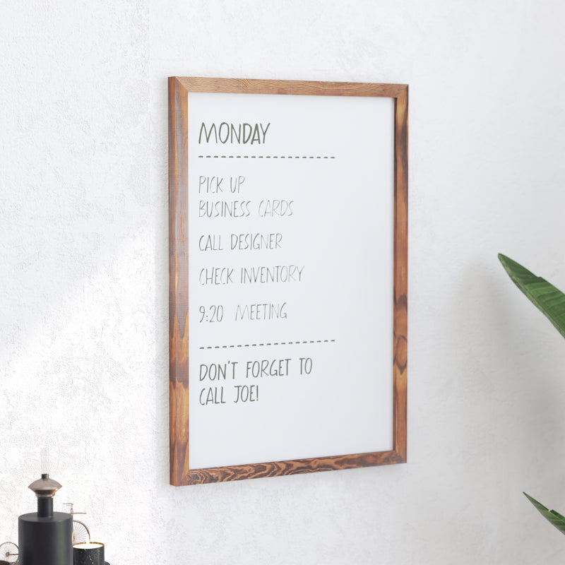 Cilla 20x30 Magnetic White Board with Dry Erase Marker, 4 Magnets and Eraser