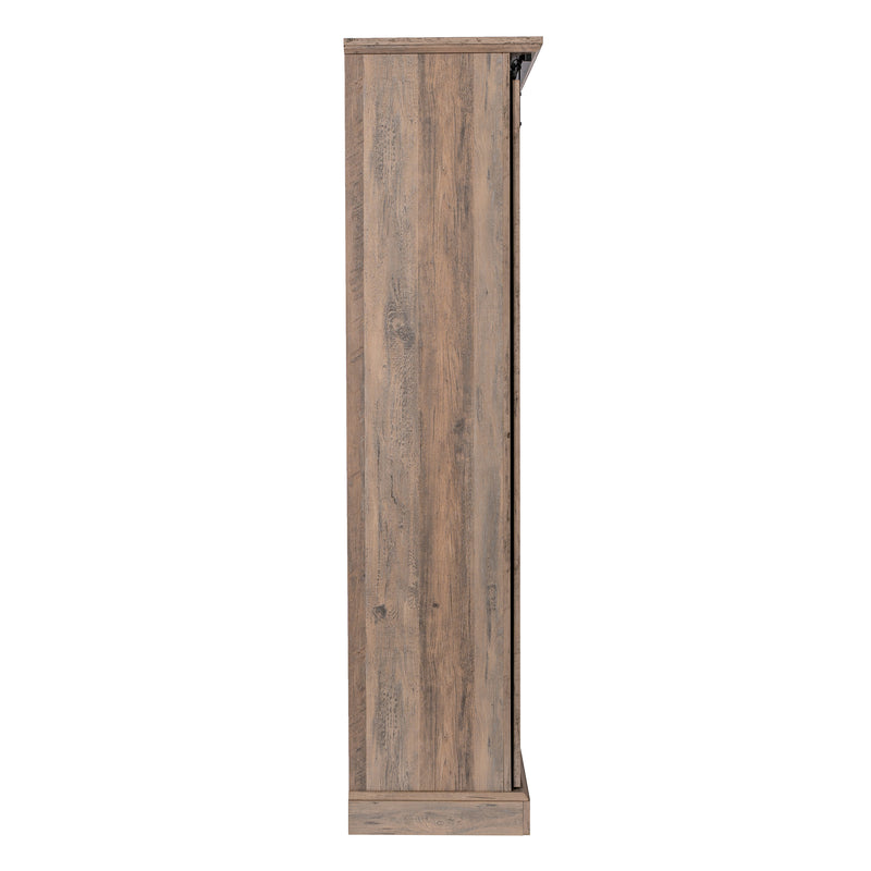 Finnoula 36" Wide Farmhouse Storage Cabinet, Semi-Open Storage with Sliding Barn Door