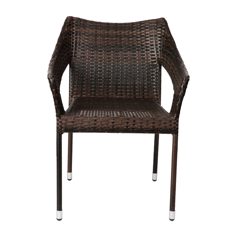 Eldon Weather Resistant Indoor/Outdoor Stacking Patio Dining Chair with Steel Frame and PE Rattan