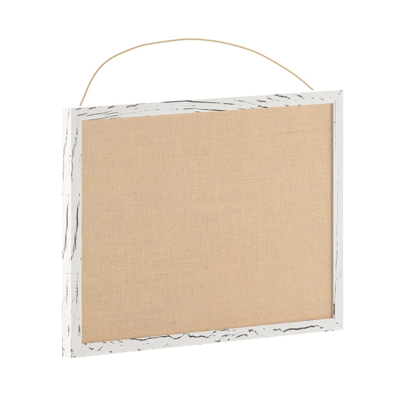 Clarey 20x30 Linen Display Board with Wooden Frame and Push Pins