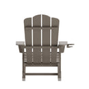 Nassau Adirondack Rocking Chair with Cup Holder, Weather Resistant HDPE Adirondack Rocking Chair