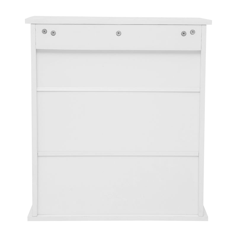 Vigo Wall Mounted Bathroom Medicine Cabinet with Adjustable Cabinet Shelf, Lower Open Shelf, and 2 Magnetic Closure Doors