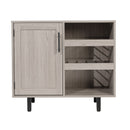 Aloise Bar and Sideboard with Storage Cabinet, Hanging Stemware Holders and Bottle Storage
