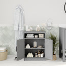 Vigo Bathroom Storage Cabinet with Adjustable Cabinet Shelf, Upper Open Shelf, and 2 Magnetic Closure Doors