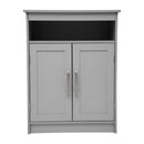 Vigo Bathroom Storage Cabinet with Adjustable Cabinet Shelf, Upper Open Shelf, and 2 Magnetic Closure Doors