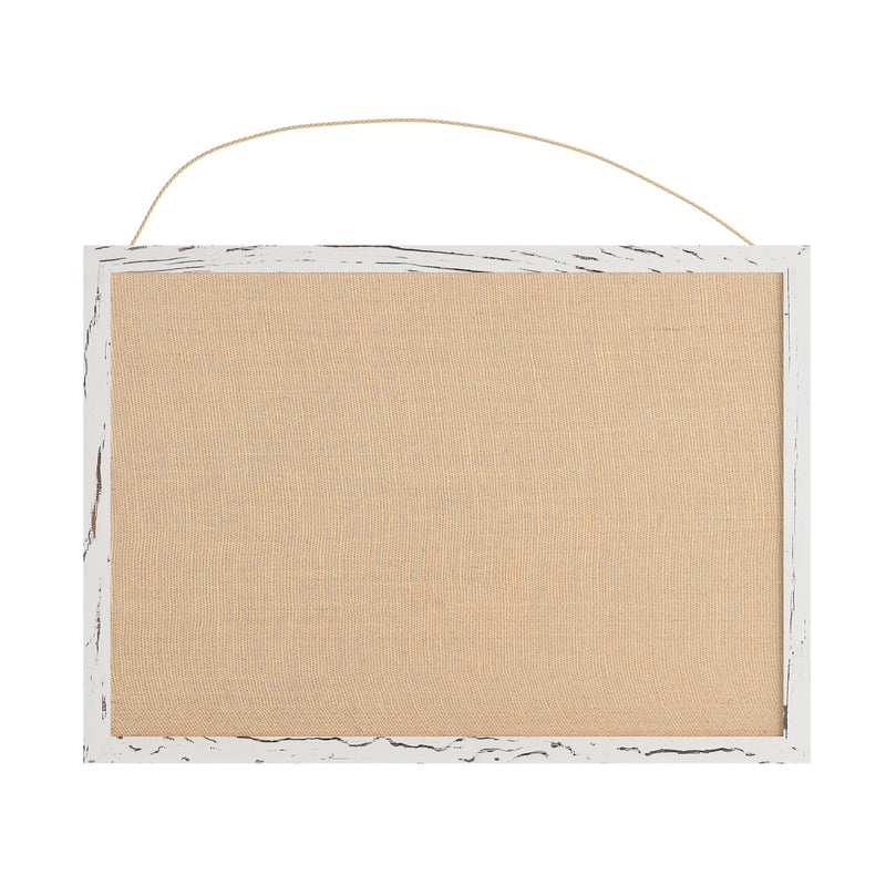 Clarey 20x30 Linen Display Board with Wooden Frame and Push Pins