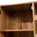 Aloise Bar and Sideboard with Storage Cabinet, Hanging Stemware Holders and Bottle Storage