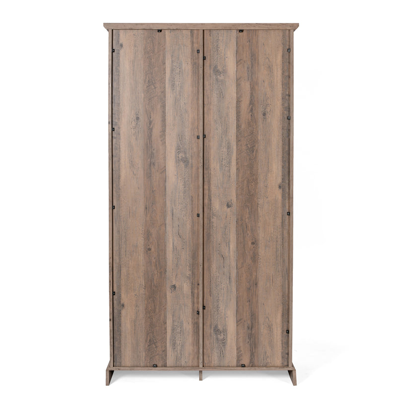Finnoula 36" Wide Farmhouse Storage Cabinet, Semi-Open Storage with Sliding Barn Door
