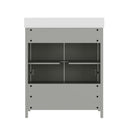 Argos 30 Inch Single Sink Bathroom Vanity with Undermount Basin, Soft-Close Cabinet, Easy-Glide Drawer, and Carrara Marble Finish Countertop