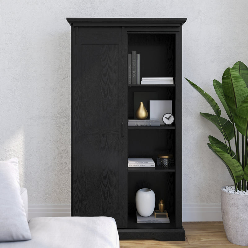 Finnoula 36" Wide Farmhouse Storage Cabinet, Semi-Open Storage with Sliding Barn Door