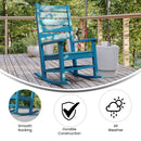 Fielder Contemporary Rocking Chair, All-Weather HDPE Indoor/Outdoor Rocker