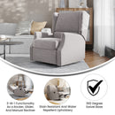 Abby 3-in-1 Wingback Manual Recliner Rocker Swivel Glider Chair