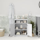 Vigo Bathroom Storage Cabinet with Adjustable Cabinet Shelf, Upper Open Shelf, and 2 Magnetic Closure Doors