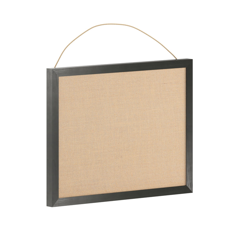 Clarey 18x24 Linen Display Board with Wooden Frame and Push Pins