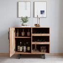 Aloise Bar and Sideboard with Storage Cabinet, Hanging Stemware Holders and Bottle Storage