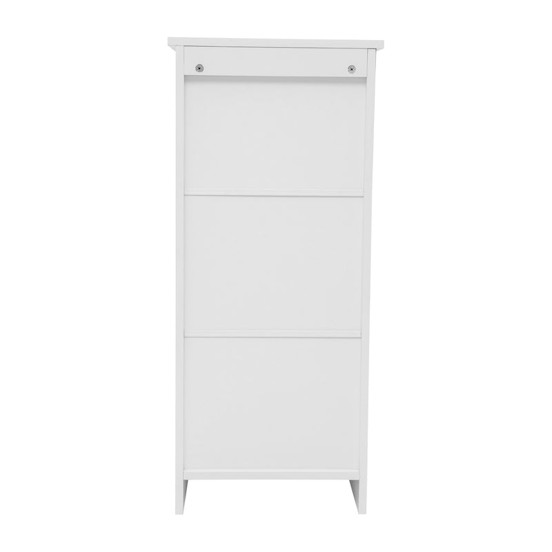 Vigo Bathroom Storage Cabinet with Adjustable Cabinet Shelf, Upper Open Shelf, and Magnetic Closure Door