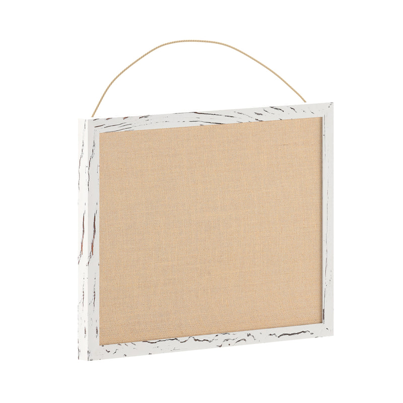 Clarey 18x24 Linen Display Board with Wooden Frame and Push Pins