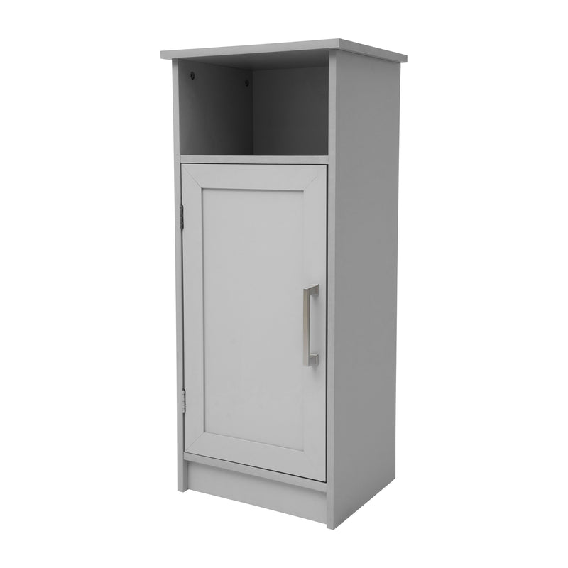 Vigo Bathroom Storage Cabinet with Adjustable Cabinet Shelf, Upper Open Shelf, and Magnetic Closure Door