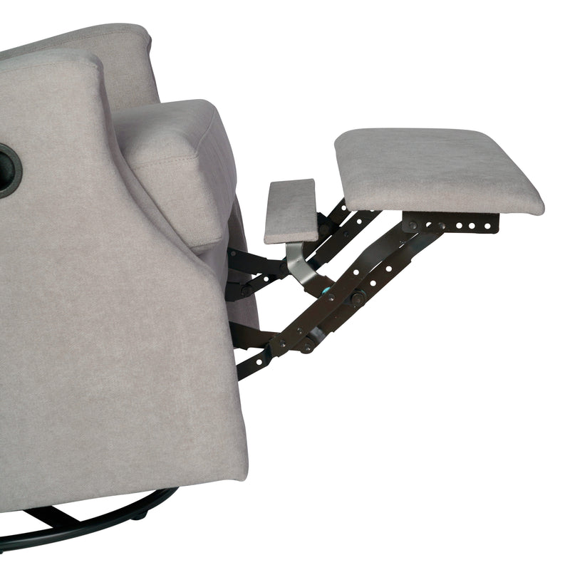 Abby 3-in-1 Wingback Manual Recliner Rocker Swivel Glider Chair