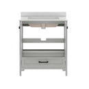 Argos 30 Inch Single Sink Bathroom Vanity with Undermount Basin, Soft-Close Cabinet, Easy-Glide Drawer, and Carrara Marble Finish Countertop