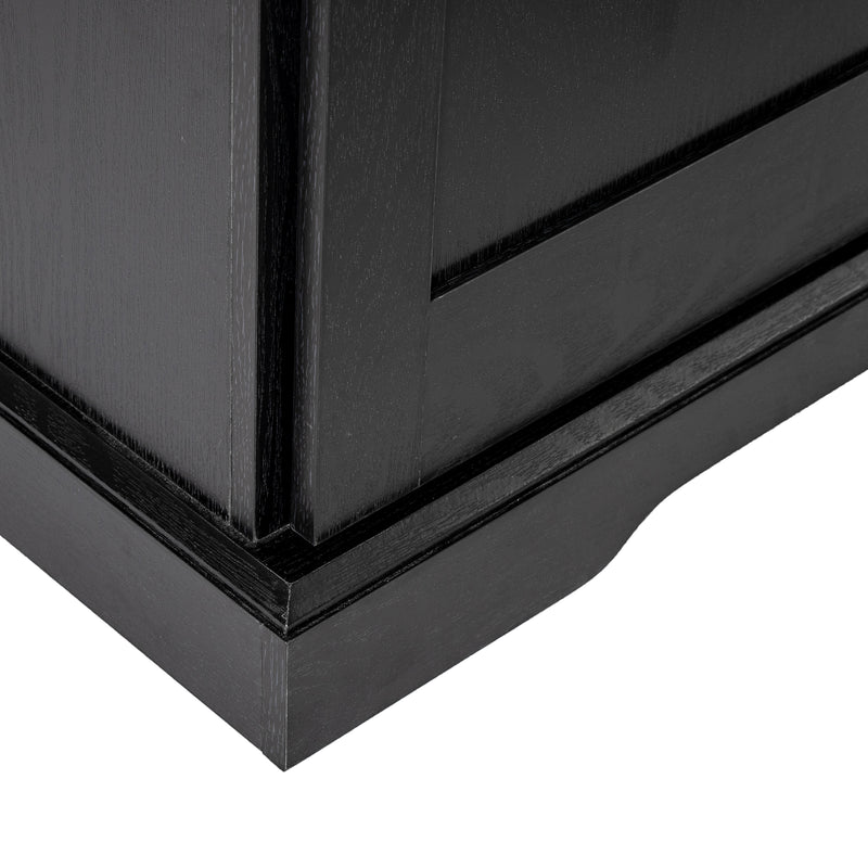 Finnoula 36" Wide Farmhouse Storage Cabinet, Semi-Open Storage with Sliding Barn Door