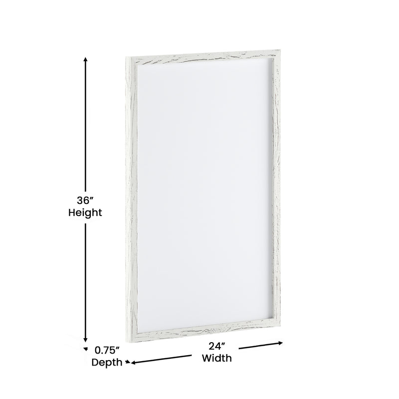 Cilla 24x36 Magnetic White Board with Dry Erase Marker, 4 Magnets and Eraser