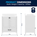 Argos 30 Inch Single Sink Bathroom Vanity with Undermount Basin, Soft-Close Cabinet, Easy-Glide Drawer, and Carrara Marble Finish Countertop