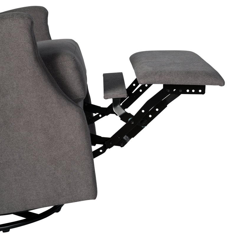 Abby 3-in-1 Wingback Manual Recliner Rocker Swivel Glider Chair