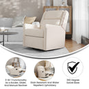 Dara 3-in-1 Traditional Manual Recliner Rocker Swivel Glider Chair