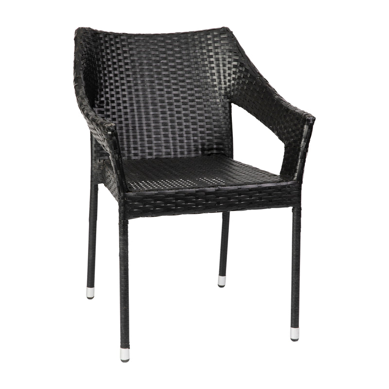 Eldon Weather Resistant Indoor/Outdoor Stacking Patio Dining Chair with Steel Frame and PE Rattan