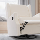 Abby 3-in-1 Wingback Manual Recliner Rocker Swivel Glider Chair