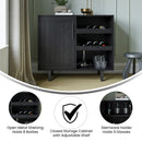 Aloise Bar and Sideboard with Storage Cabinet, Hanging Stemware Holders and Bottle Storage