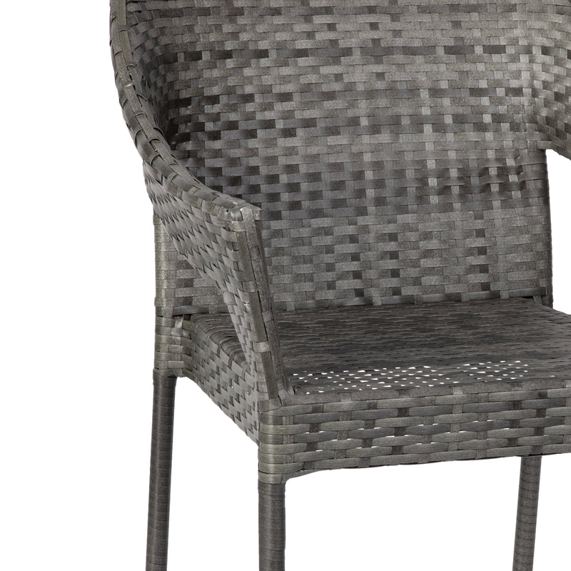 Eldon Weather Resistant Indoor/Outdoor Stacking Patio Dining Chair with Steel Frame and PE Rattan