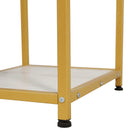 Kramer Metal Bar and Wine Table with Bottle Storage and Hanging Stemware Holders